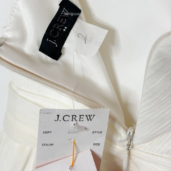 Ivory Chiffon "Sinclair" Halter Bridesmaid Dress NWT by J. Crew (Size 2) - Picture 6 of 6